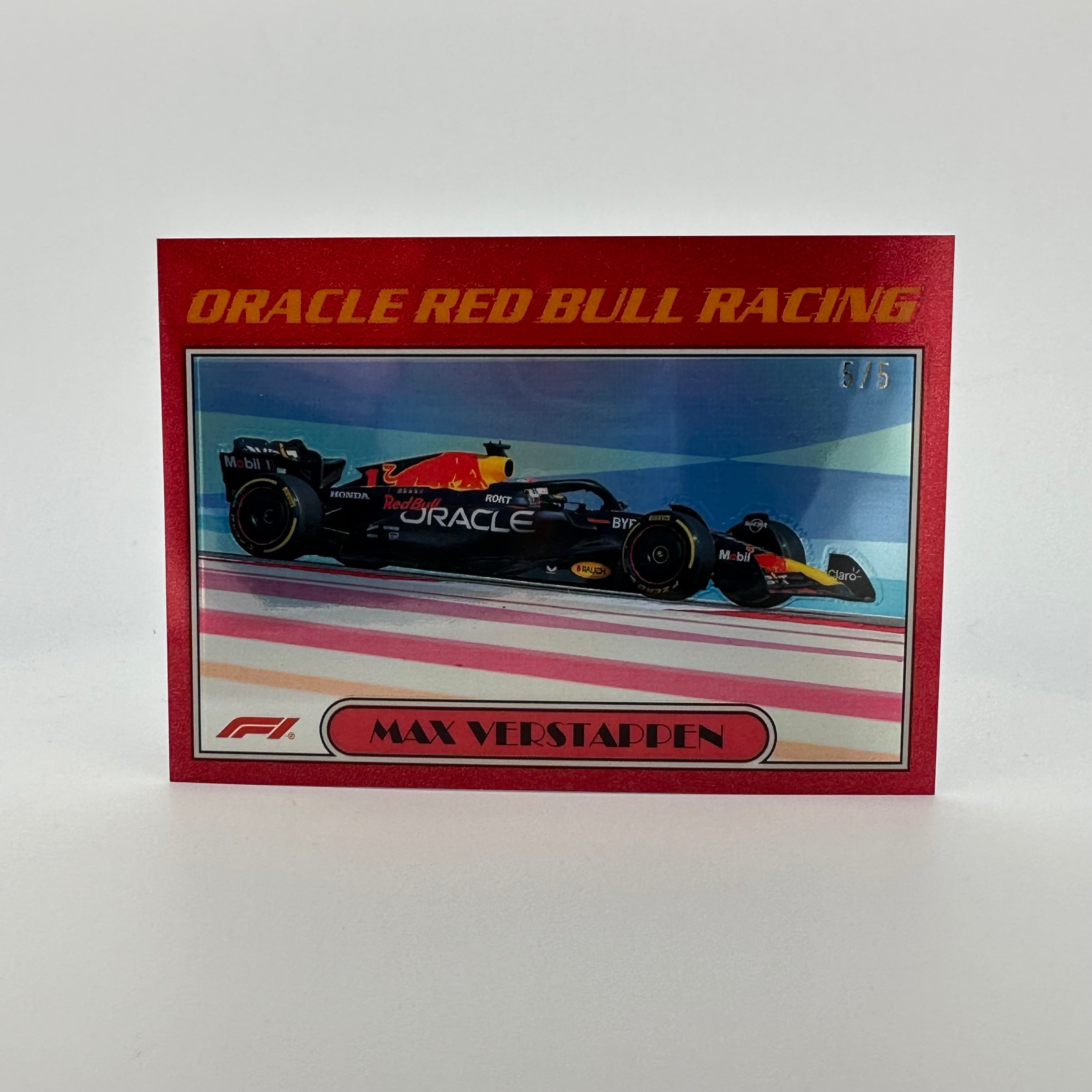 2023 Topps Chrome Max Verstappen #AU77 MV Red 5/5 - Rare Formula 1 Racing Card for Collectors & Fans - Perfect for Display, Trading, and Investment