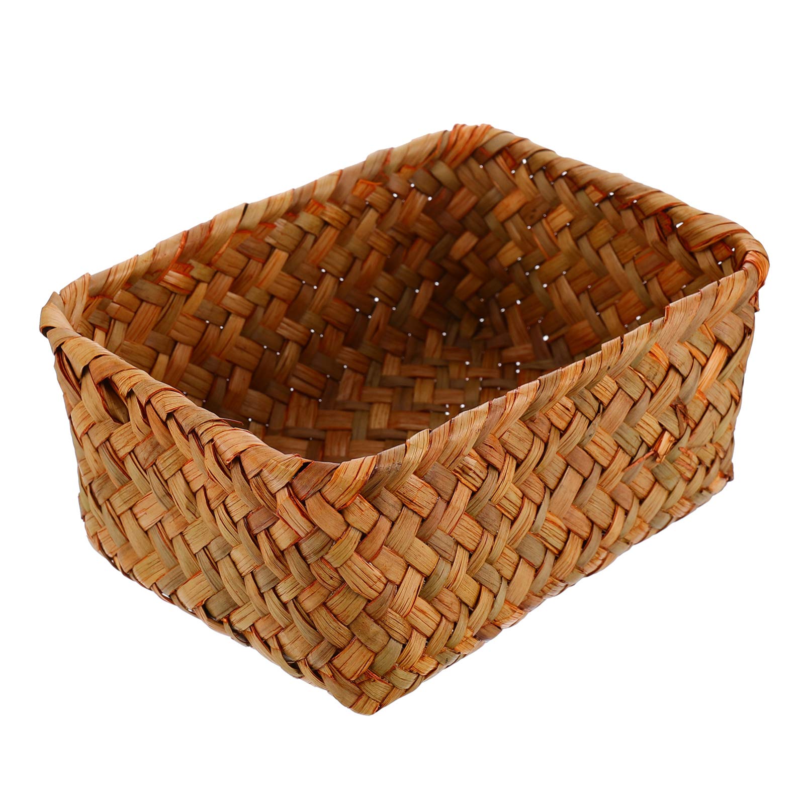 Cabilock Woven Storage Basket - Natural Wicker Organizer Tray for Home, Kitchen, Office | Rattan Storage Bin for Groceries, Sundries & Desk Organization | Perfect for Pantry, Bathroom & Living Room Storage