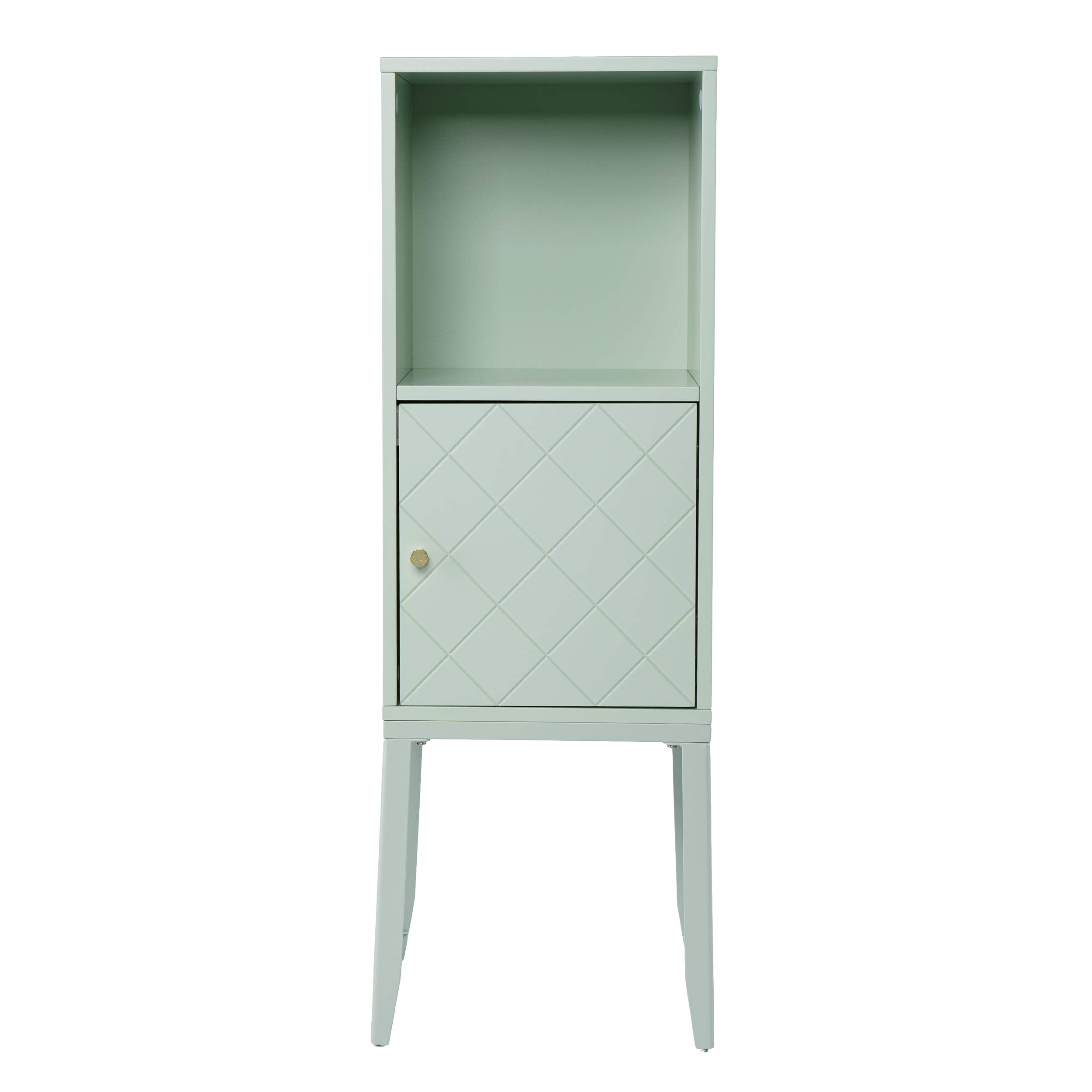 SEI Furniture Herzo Storage Cabinet - Standard Size, Mint Green - Perfect for Bedroom, Living Room, and Office Organization