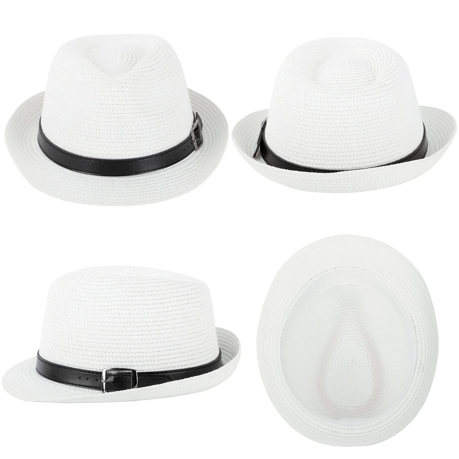 Stylish Simplicity Straw Fedora Hat for Men & Women - Breathable Summer Sun Hat with Wide Brim - Perfect for Beach, Garden, and Outdoor Activities