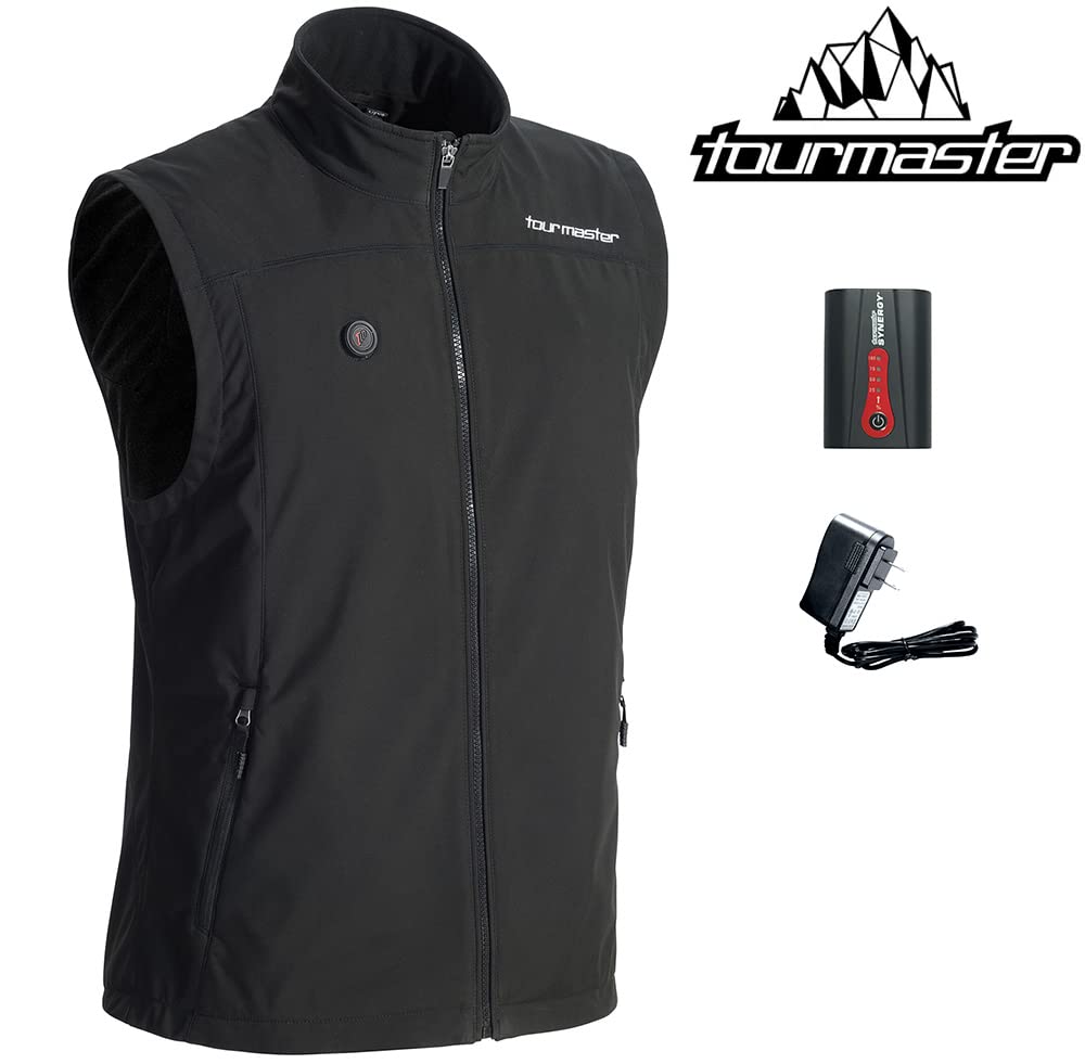 Tourmaster Synergy 7.4V Battery Heated Vest for Men & Women - Small Size - Winter Motorcycle Riding, Skiing, Snowboarding & Outdoor Activities