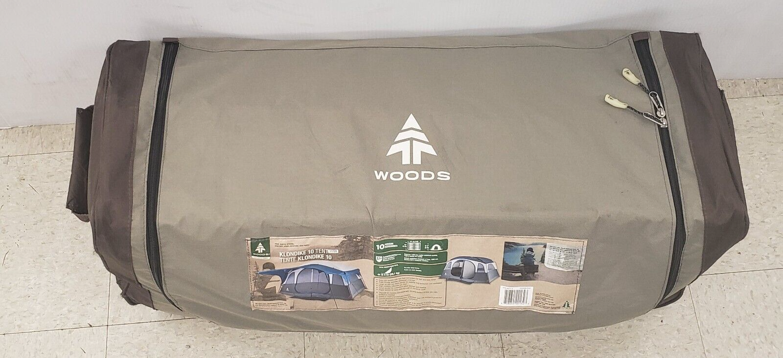 Woods 076 6071 4-Person Klondike Tent - Lightweight Waterproof Camping Tent for Family Outdoor Adventures, Hiking & Backpacking Trips