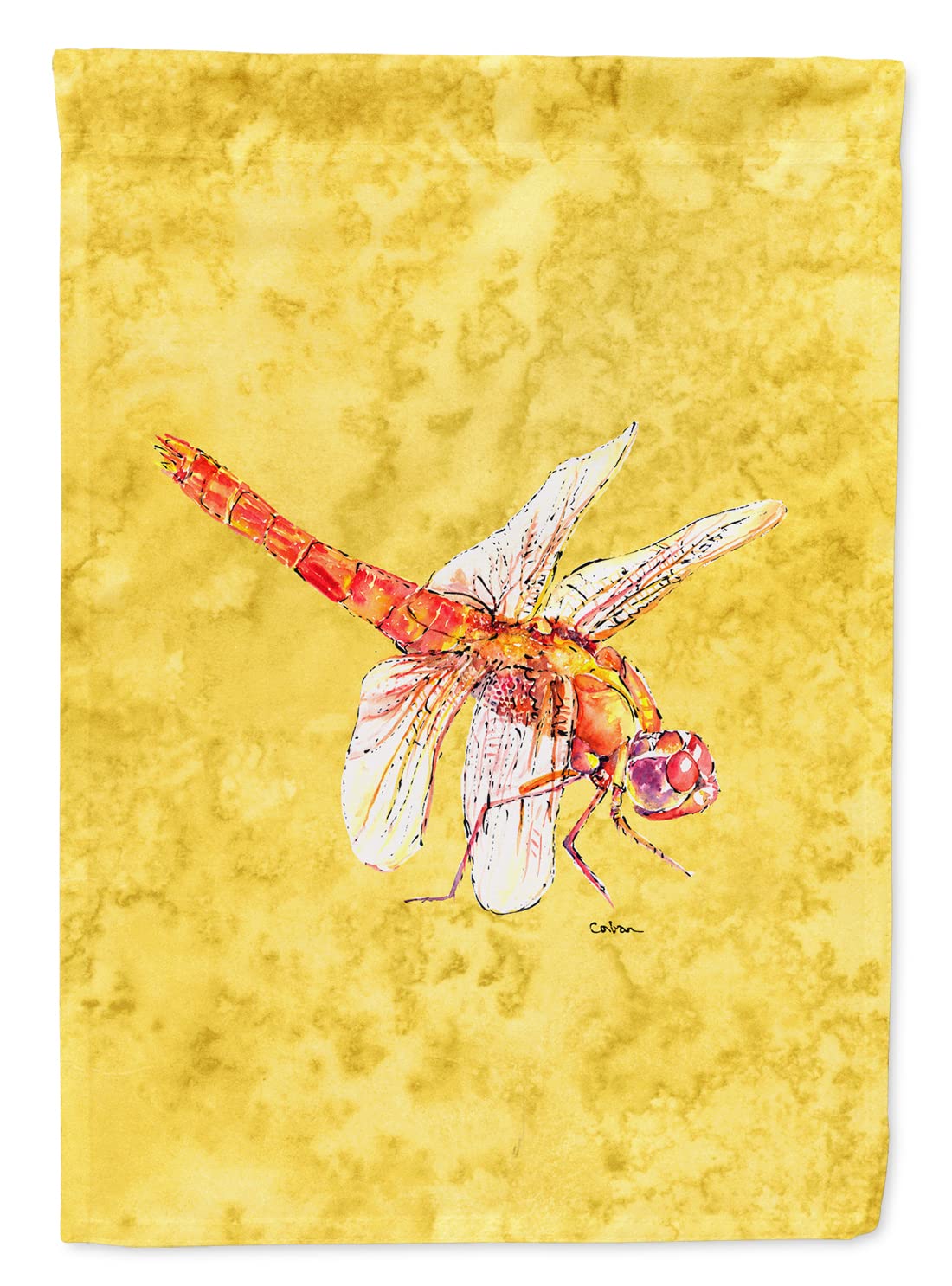 Caroline's Treasures 8866GF Multicolor Dragonfly Garden Flag - Decorative Yellow Yard Banner for Mailbox, Flower Beds & Patio | Weather-Resistant Outdoor Artwork for Spring & Summer Gardens