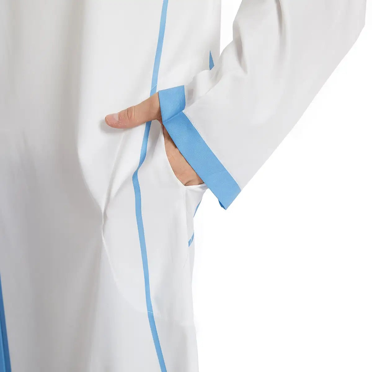 Premium Middle Eastern Arab Men's Hooded Thobe - Traditional Islamic Long Robe for Prayer, Eid & Special Occasions