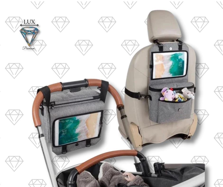 iPad Organizer for Car and Stroller - Durable Storage Case for iPad Pro/Air/Mini - Perfect for Travel, Commuting & Baby Strolls