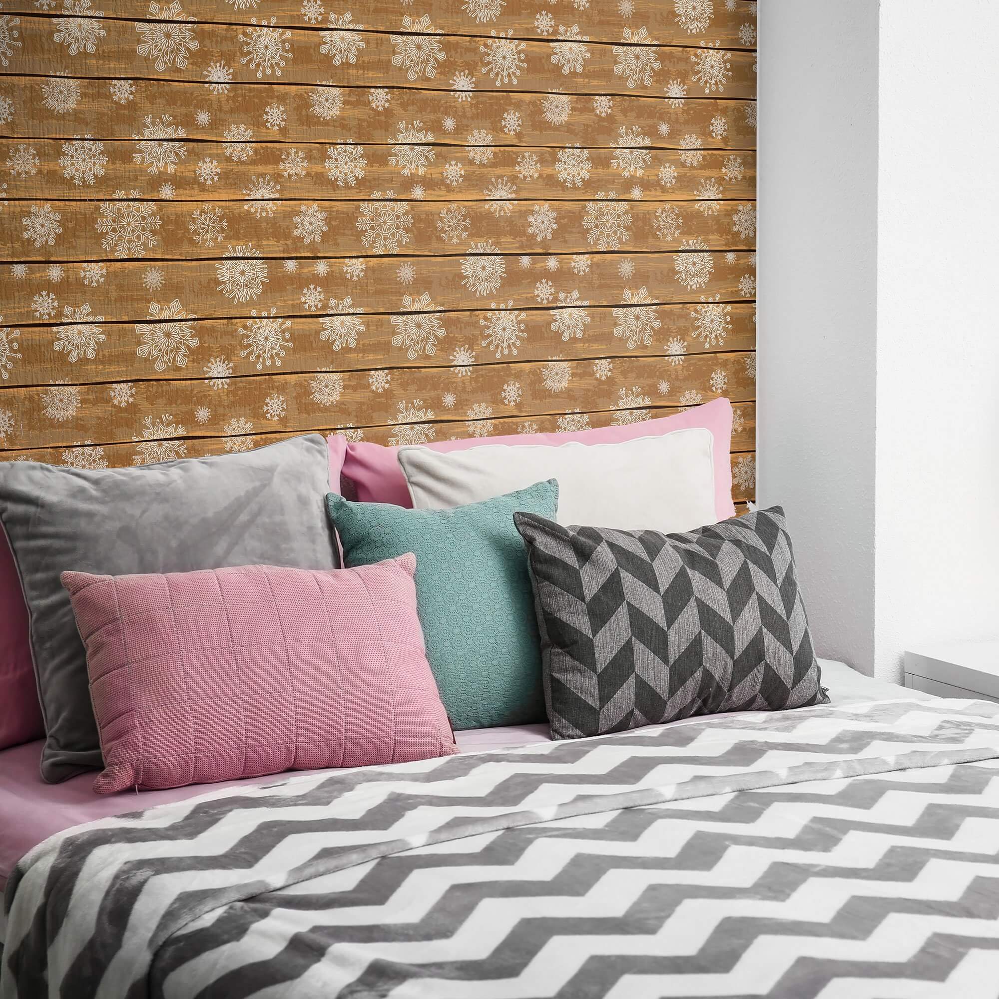 White Faux Themed Peel and Stick Removable Wallpaper 6229 - Self-Adhesive Decorative Wall Covering for Bedroom, Living Room & Office Decor