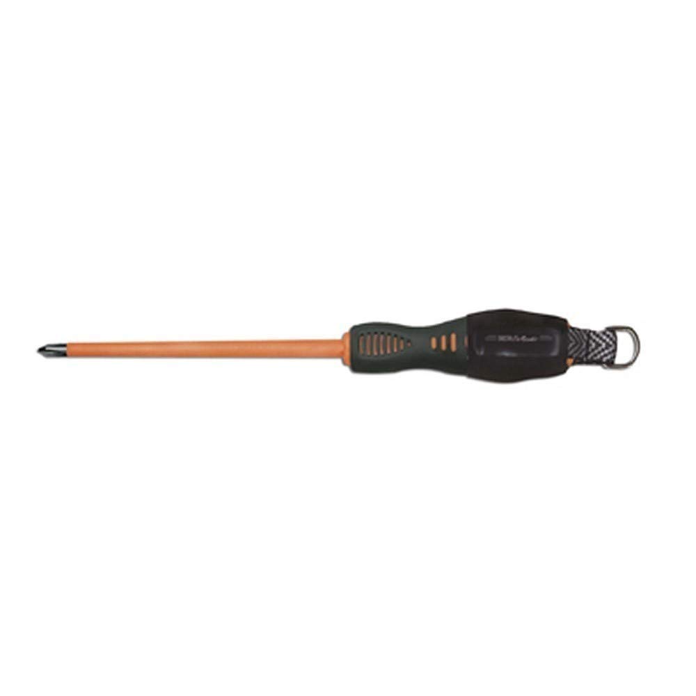 Ega Master Insulated Screwdriver PZ-1 Pozidriv - Rotork Anti-Drop Design for Electrical Work & DIY Projects