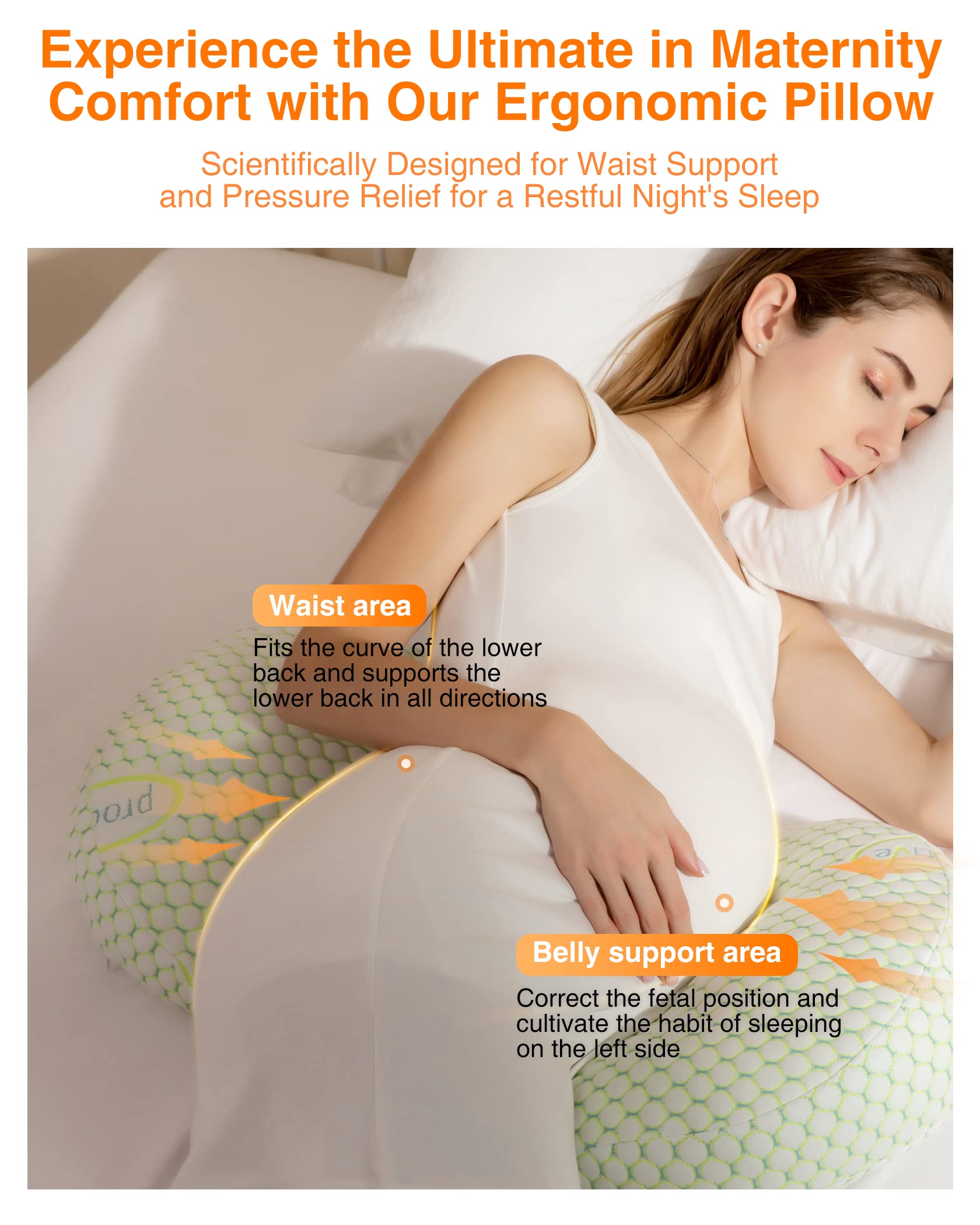 **Best Pregnancy Pillow for Sleeping – Detachable & Adjustable Maternity Pillow for Back, Belly & Hip Support – Side Sleeper Wedge Pillow for Pregnant Women (Grey) – Perfect for Comfortable Sleep & Relaxation**