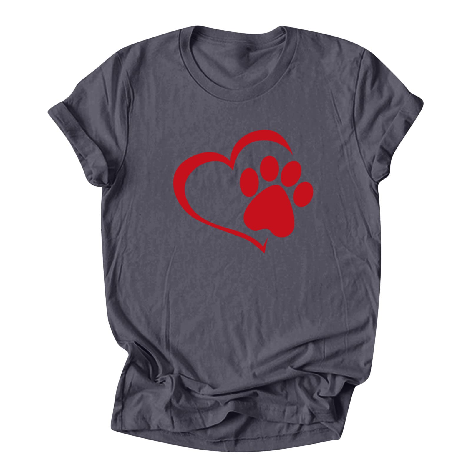 Valentine's Day T-Shirts for Women - Cute Plaid Love Heart Print Short Sleeve Graphic Tee with Gnome Design | Perfect Gift for Girlfriend, Wife, or Her on Anniversary, Date Night, or Romantic Occasions