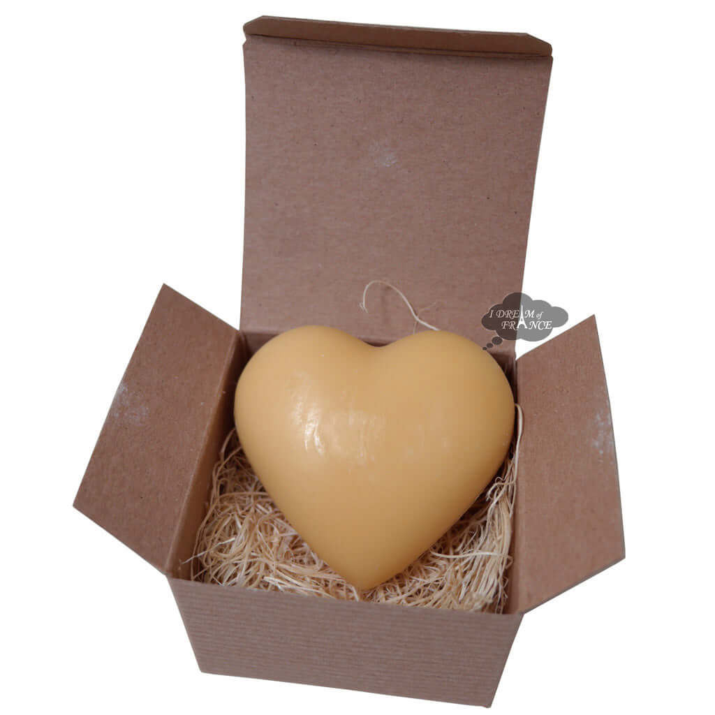 La Lavande Lemongrass Heart Soap in Eiffel Tower Kraft Box - Handmade French Lavender & Lemongrass Scented Soap for Romantic Gifts, Self-Care & Bathroom Decor