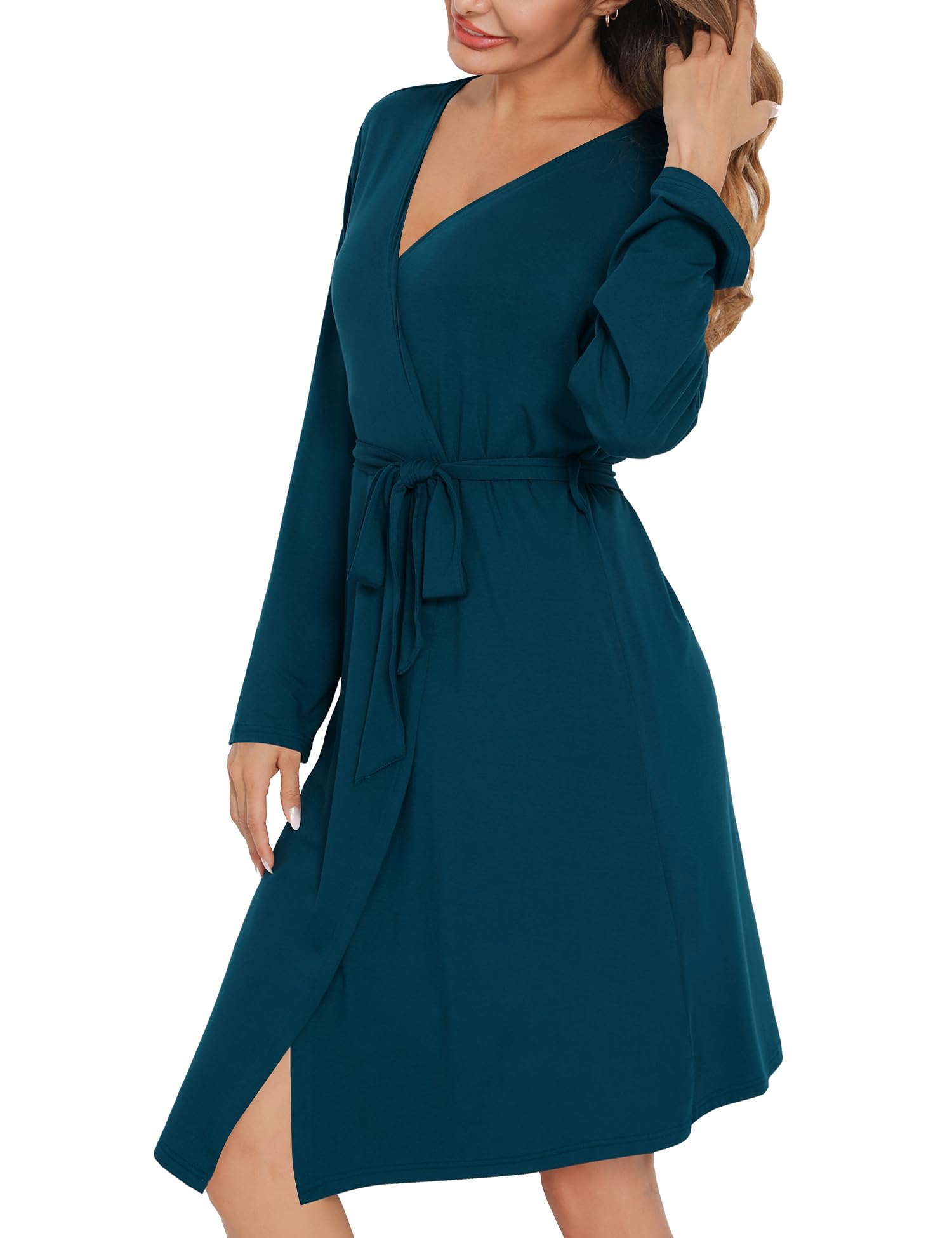 SWOMOG 3-Piece Maternity Robe Set - Soft Nursing Pajamas for Breastfeeding, Labor & Delivery - Comfortable Hospital Pregnancy Pjs for New Moms | Perfect for Postpartum Recovery, Nursing at Home & Hospital Stay