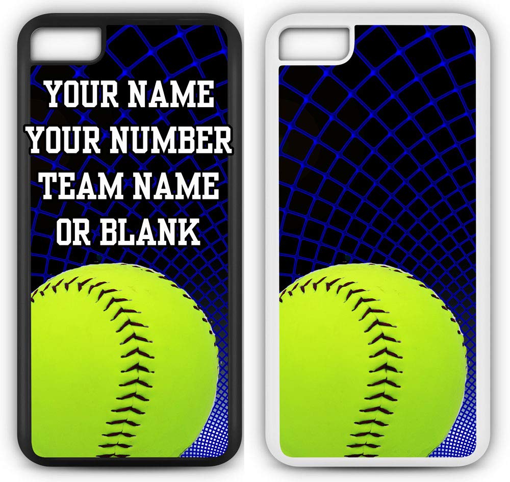 Custom iPhone 8/7 Softball Jersey Case - Personalized Team Name & Number - Shockproof White Rubber Phone Cover by TYD Designs - Perfect for Baseball Games, Sports Fans & Team Spirit Accessories