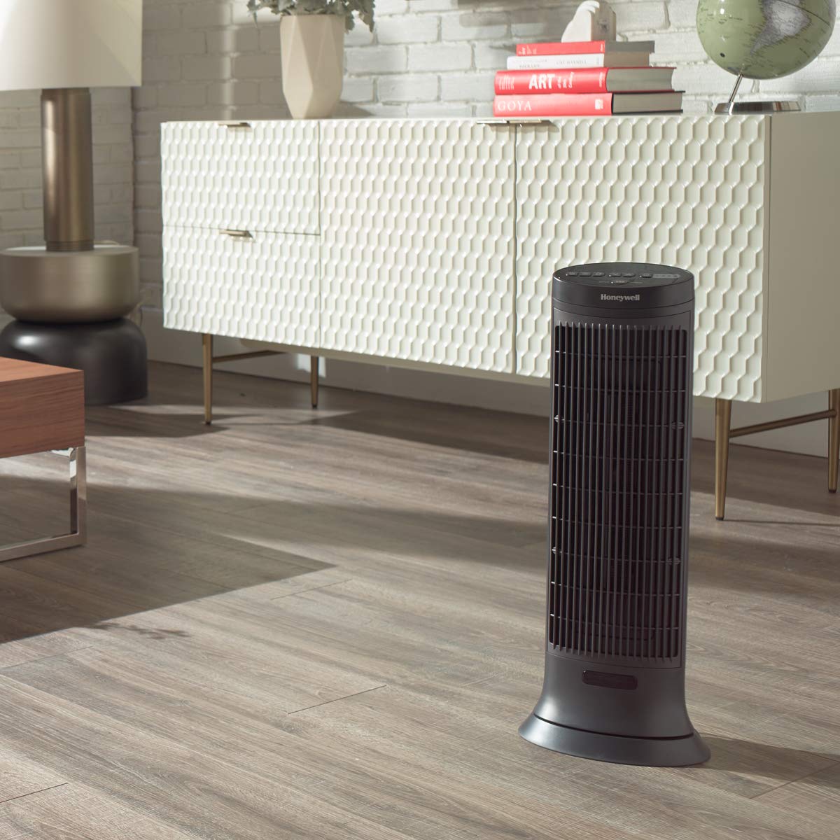 Honeywell Safeguard Motion Sensor Ceramic Space Heater for Large Rooms - Black Tower Heater with 2 Heat Settings & Energy Efficient Design | Perfect for Bedroom, Office & Living Room Heating