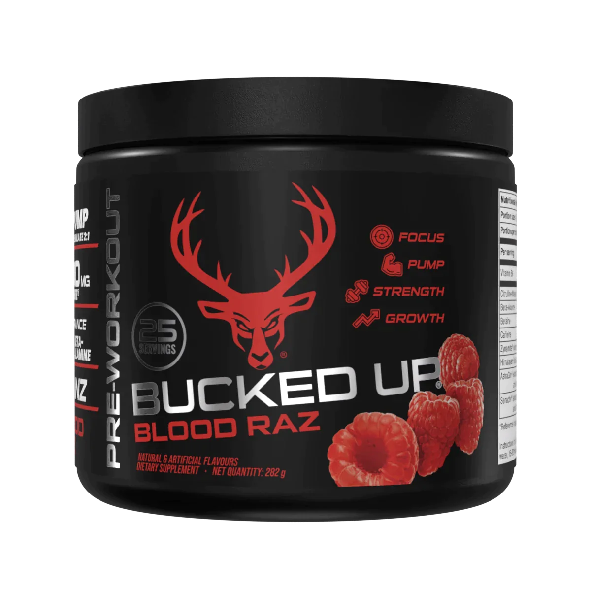 Bucked Up Pre Workout Supplement - 25 Servings (282g) for Energy, Focus & Muscle Pump - Ideal for Gym, Weightlifting & CrossFit Training