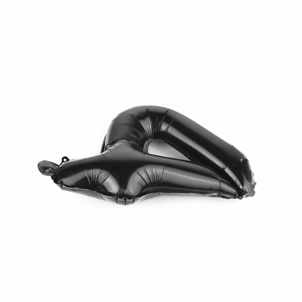 Balloonify Black Mylar Number 4 Balloon - 16 Inch Large Foil Balloon for Birthday Parties, Anniversaries & Celebrations - 1 Count Box