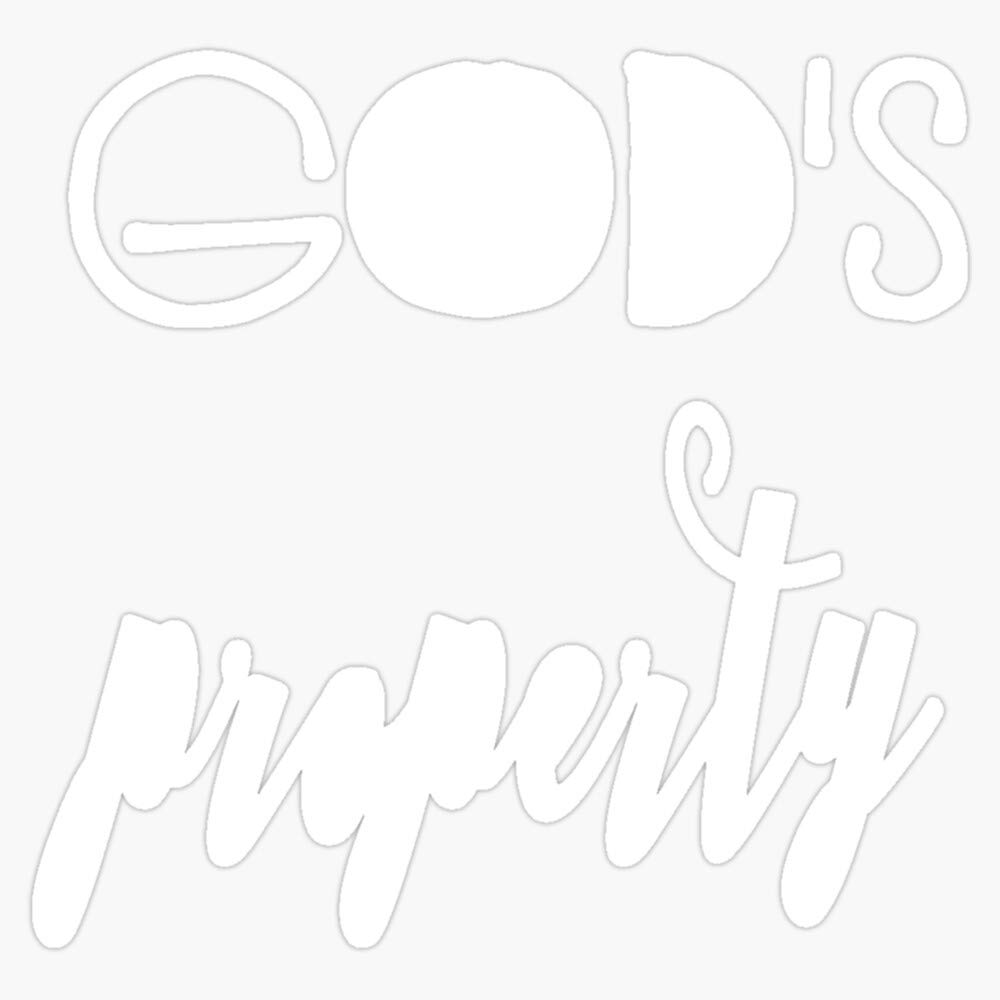 God's Property Christian Vinyl Bumper Sticker - Waterproof 5 Inch Religious Car Decal for Cars, Laptops & Windows - Perfect for Faithful Drivers and Church Members