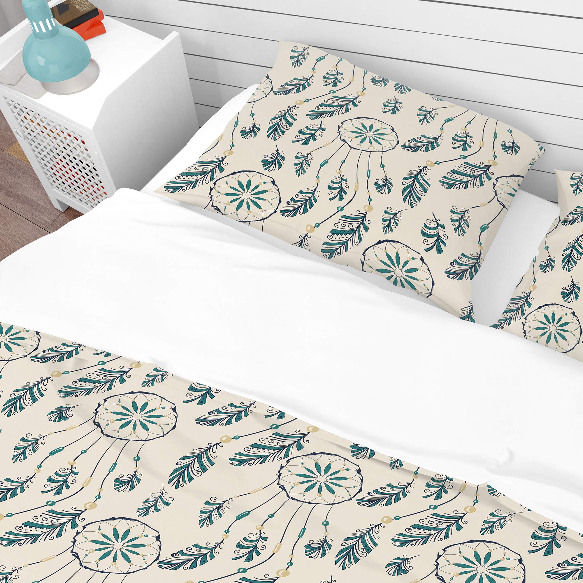 Southwestern Dream Catcher Duvet Cover Set King - All Season Abstract Bedding for Boho Bedroom Decor