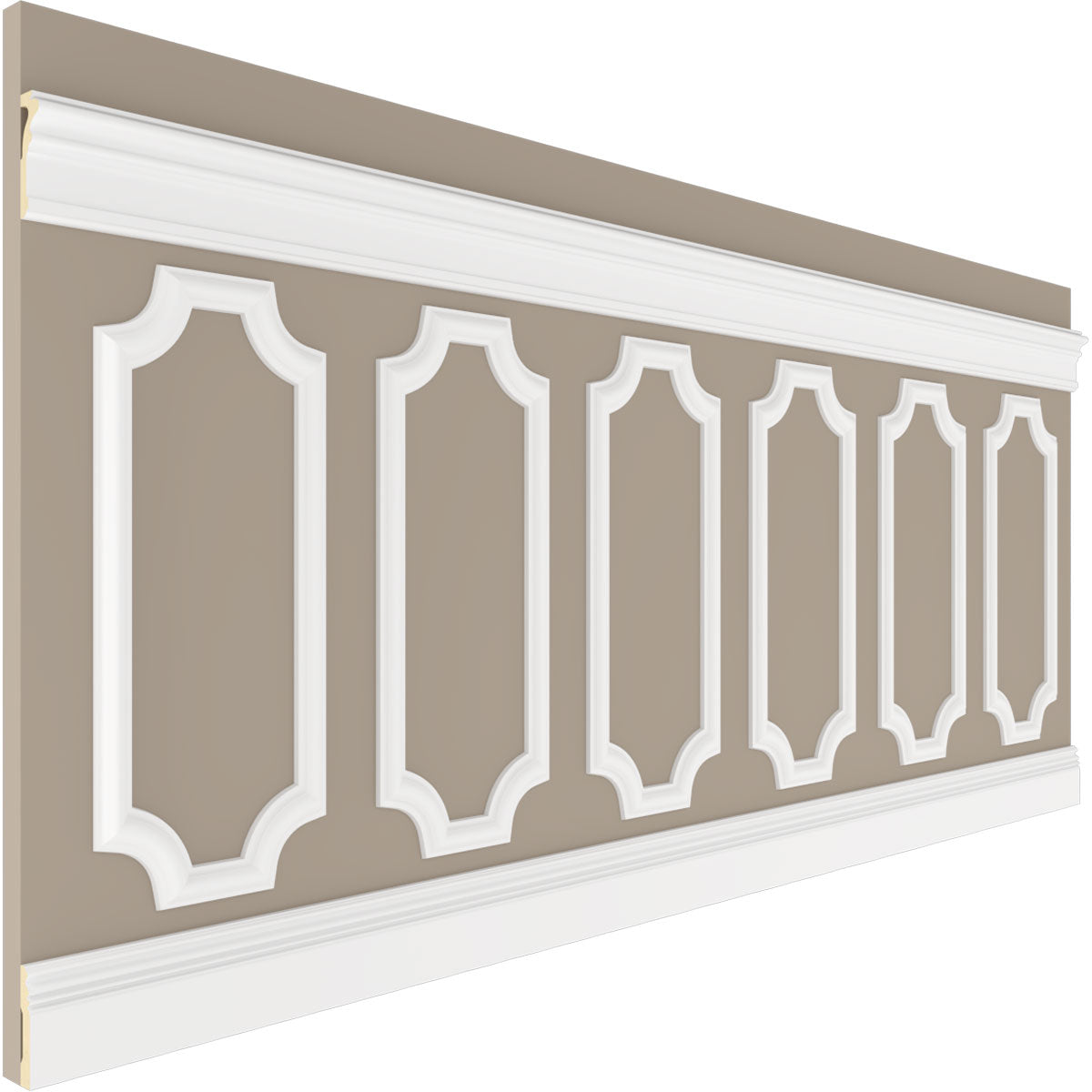 Ashford Traditional Wainscot Paneling Kit - 94.5 Inch Premium Wood Wall Paneling for Home & Office Decoration | Easy DIY Installation for Living Room, Bedroom, Dining Room & Hallway