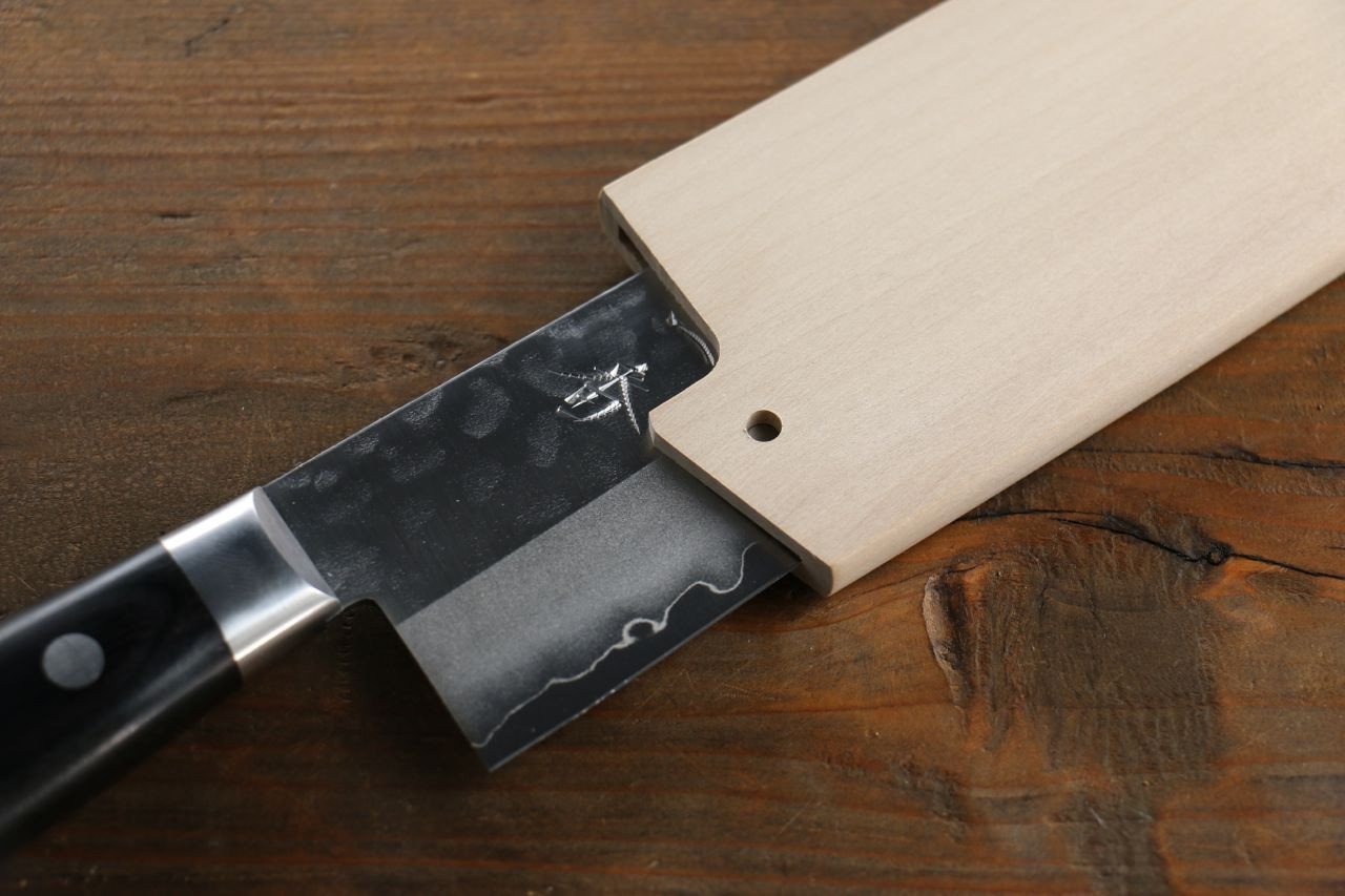 Premium Magnolia Saya Sheath for 180mm Santoku Knife - Handcrafted Plywood Pin Protection - Perfect for Kitchen Storage, Travel & Japanese Knife Enthusiasts