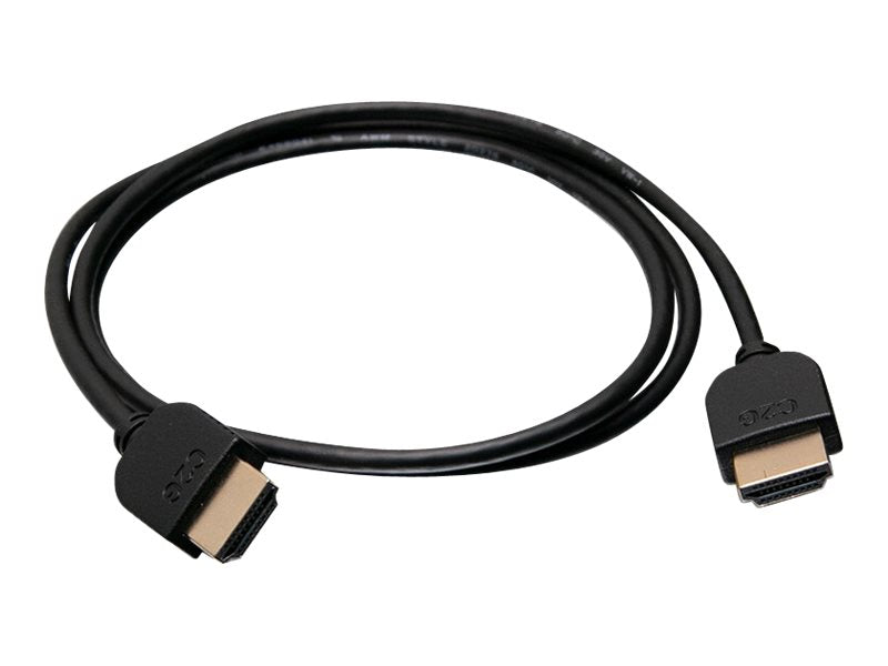 C2G 2ft 4K Ultra Flexible HDMI Cable with Low Profile Connectors - 61cm High-Speed HDMI 2.0 Cable for Home Theater, Gaming, and 4K TV Setup