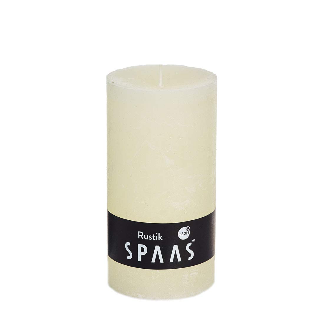 6 Unscented Rustic Pillar Candles - Ivory Paraffin Wax, 2.75