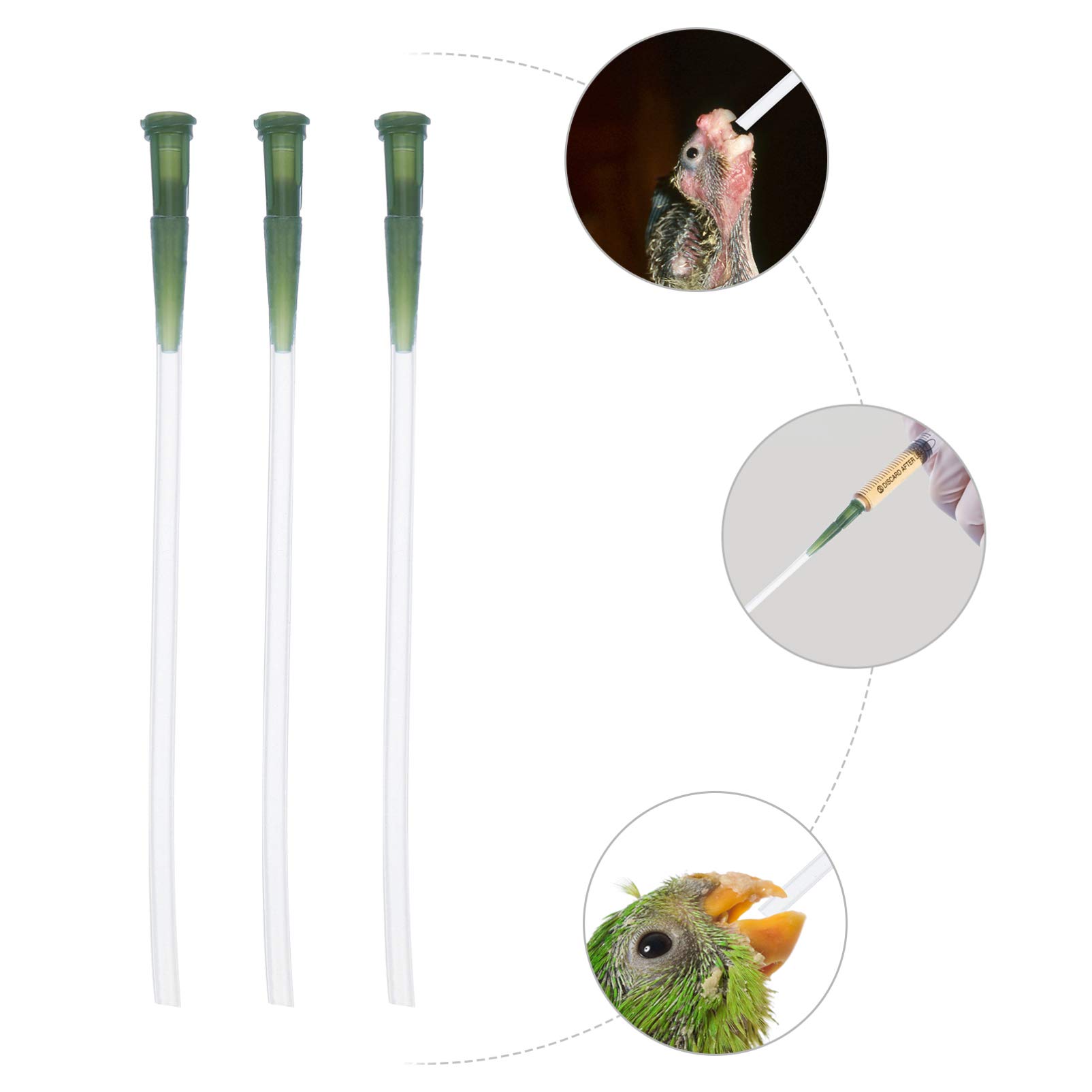 3pcs Plastic Bird Feeding Hose Kit - Durable Bird Feeder Accessories for Medicine Supply & Watering - Perfect for Aviaries, Pet Birds & Wild Bird Care