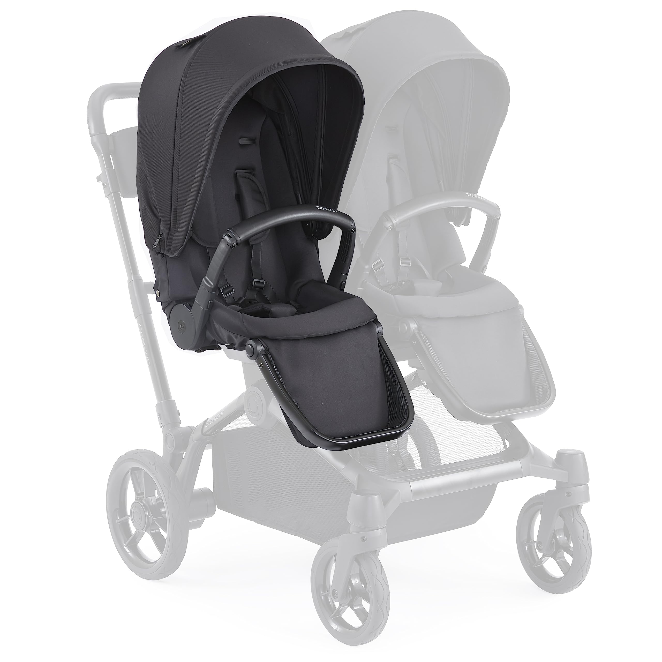 Contours Element Baby Stroller with Reversible Second Seat | Compatible Only with Contours Element Strollers | Stealth Black | Perfect for Twins, Siblings or Parent-Child Outings