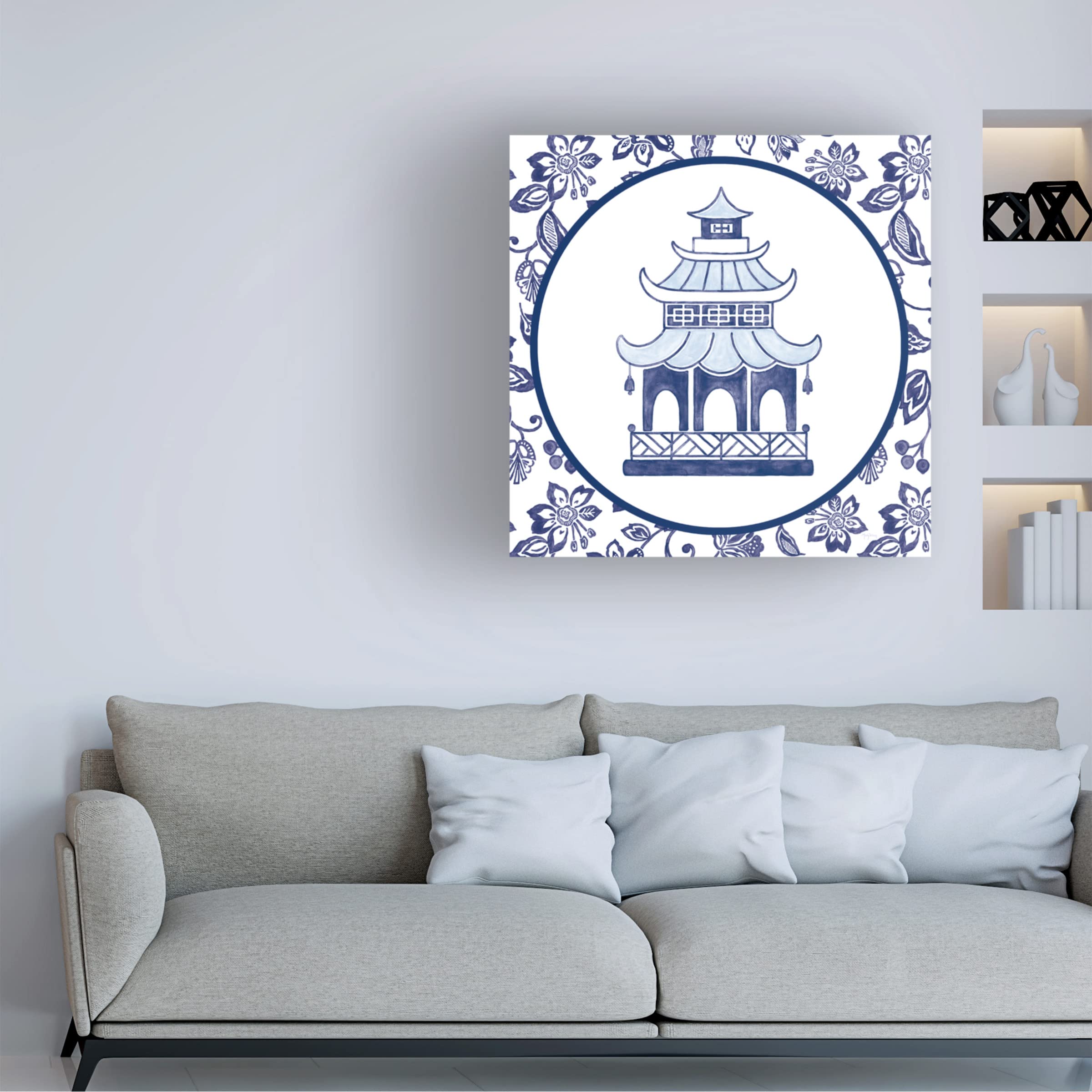 Trademark Fine Art 'Everyday Chinoiserie VIII' Canvas Wall Art by Mary Urban - Elegant Asian-Inspired Home Decor for Living Room, Bedroom & Office