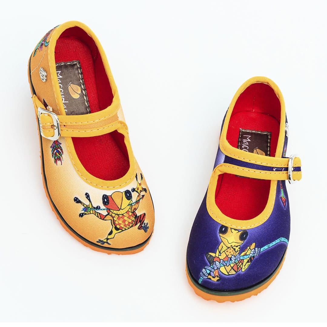 Maconditas® Rana Darto Girls Shoes - Cute Frog Design Sneakers for Toddler & Little Girls - Perfect for Playtime, School & Outdoor Activities
