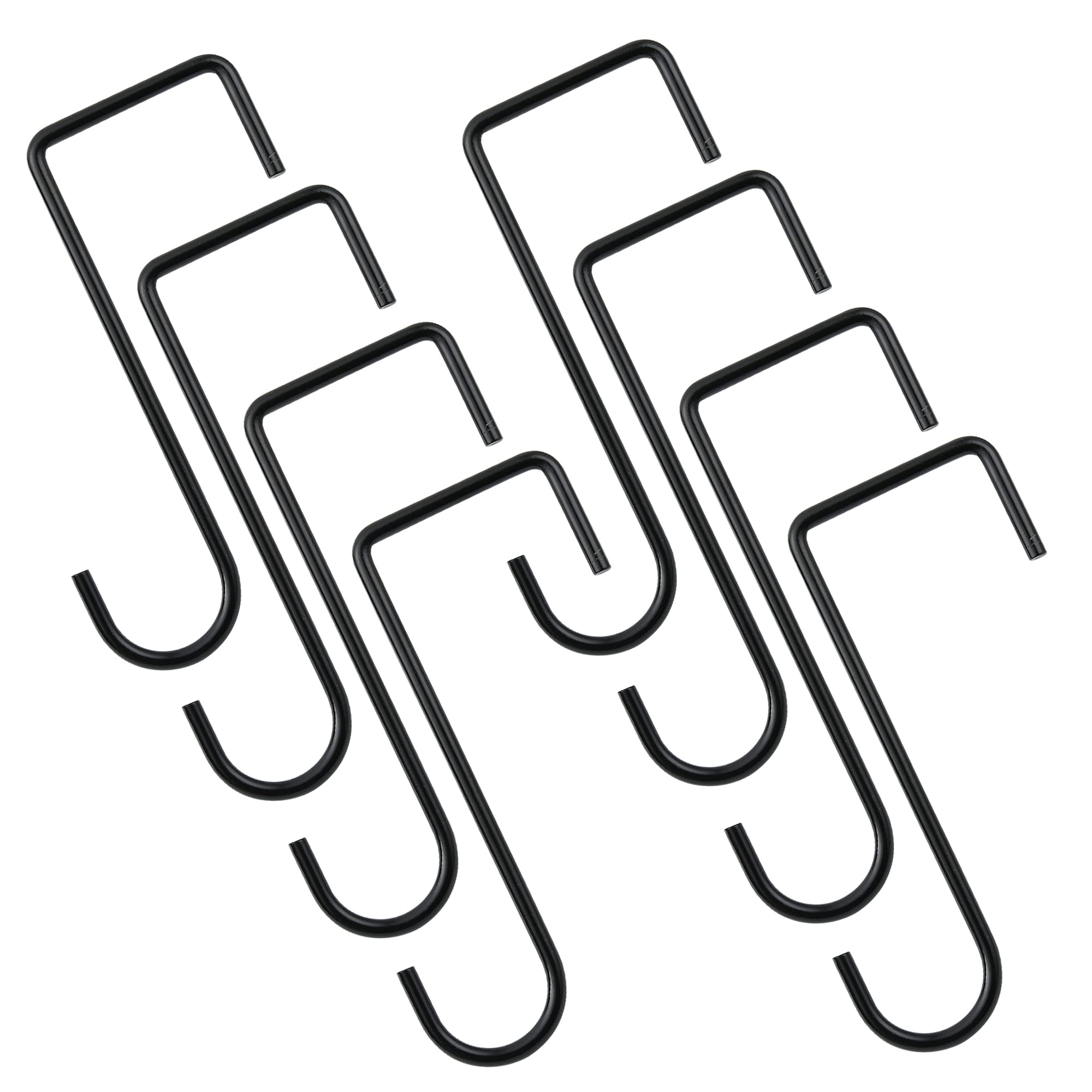 8pcs Heavy Duty Vinyl Fence Hooks - Powder Coated Steel Hangers for Pergola, Bird Feeders, Plants & Outdoor Lights (3 Inch) - Perfect for Garden Decor, Patio Hanging & Backyard Organization