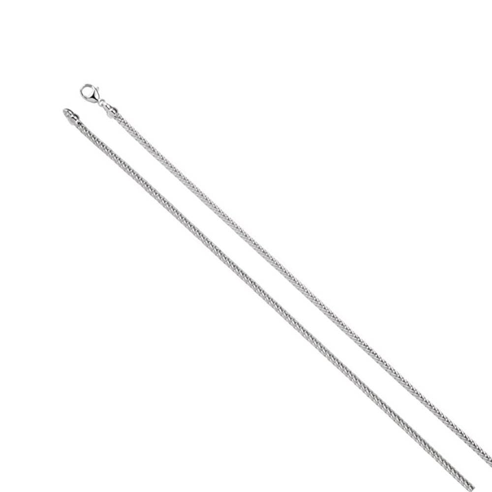 Sterling Silver Foxtail Chain Necklace 2.75mm for Women