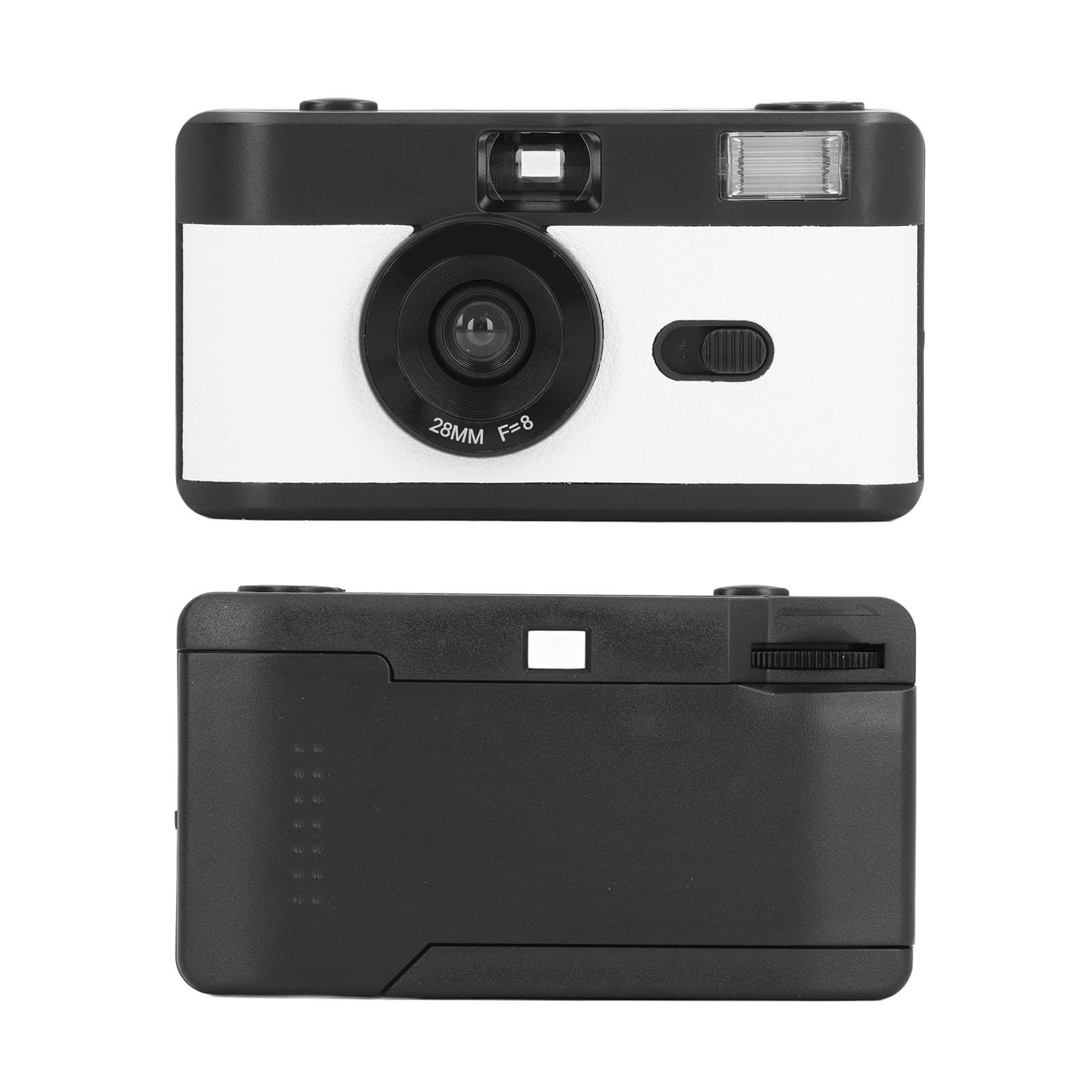 35MM Film Camera - Vintage Lightweight Analog Camera with Built-in Flash, 28MM F8 Lens & 1/120s Shutter Speed | Perfect for Photography Enthusiasts & Analog Hobbyists | Great for Travel, Street Photography & Retro Style Shooting (Black and White)