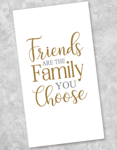 Friends are Family Guest Towel Napkins (36 Count) - Soft & Absorbent Paper Napkins for Parties, Weddings, and Home Decor