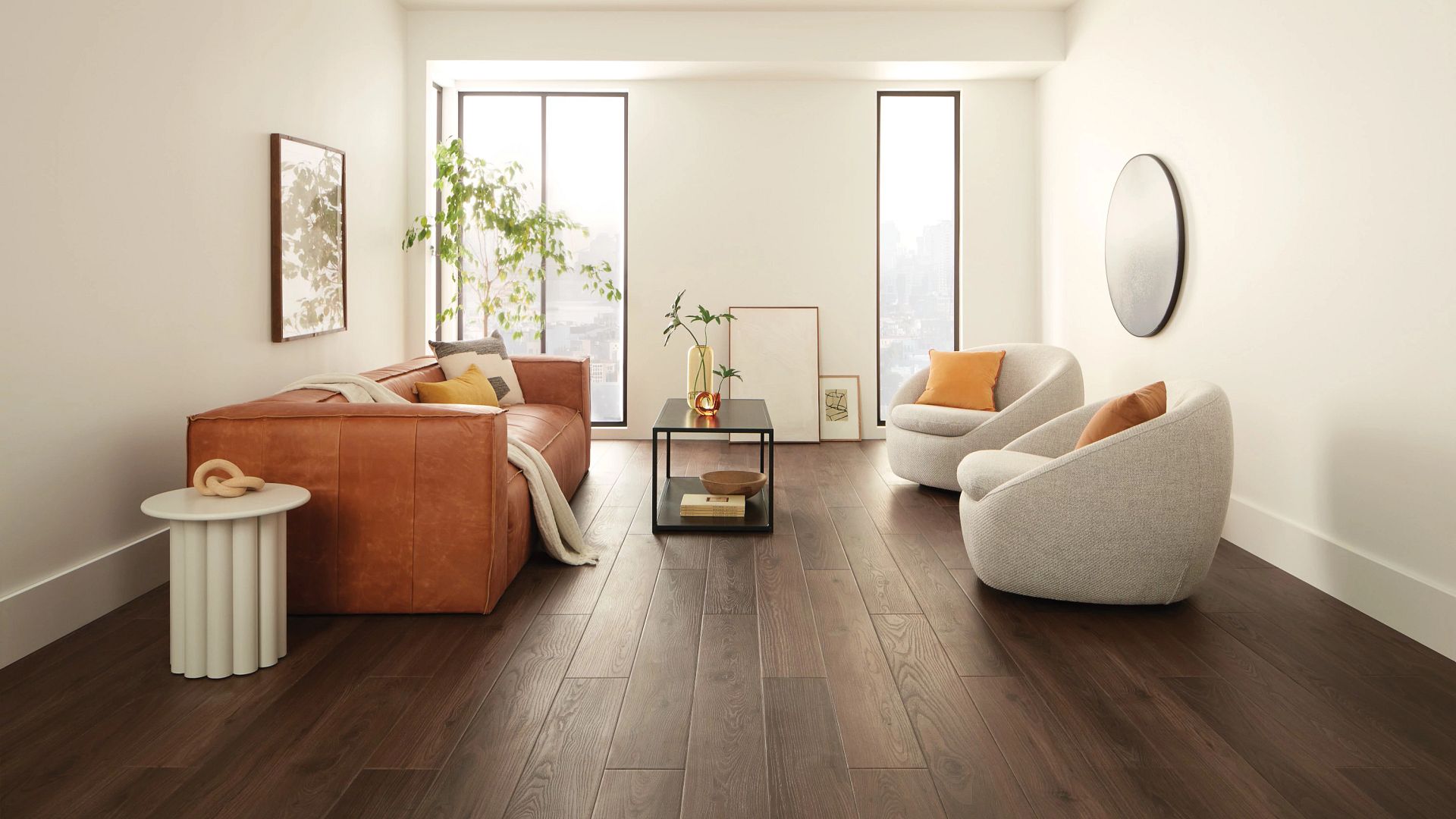 Coretec Plus HD Integrated Bevel Tyro Walnut 7x60 Luxury Waterproof Vinyl Plank Flooring - Perfect for Living Room, Bedroom & High-Traffic Areas