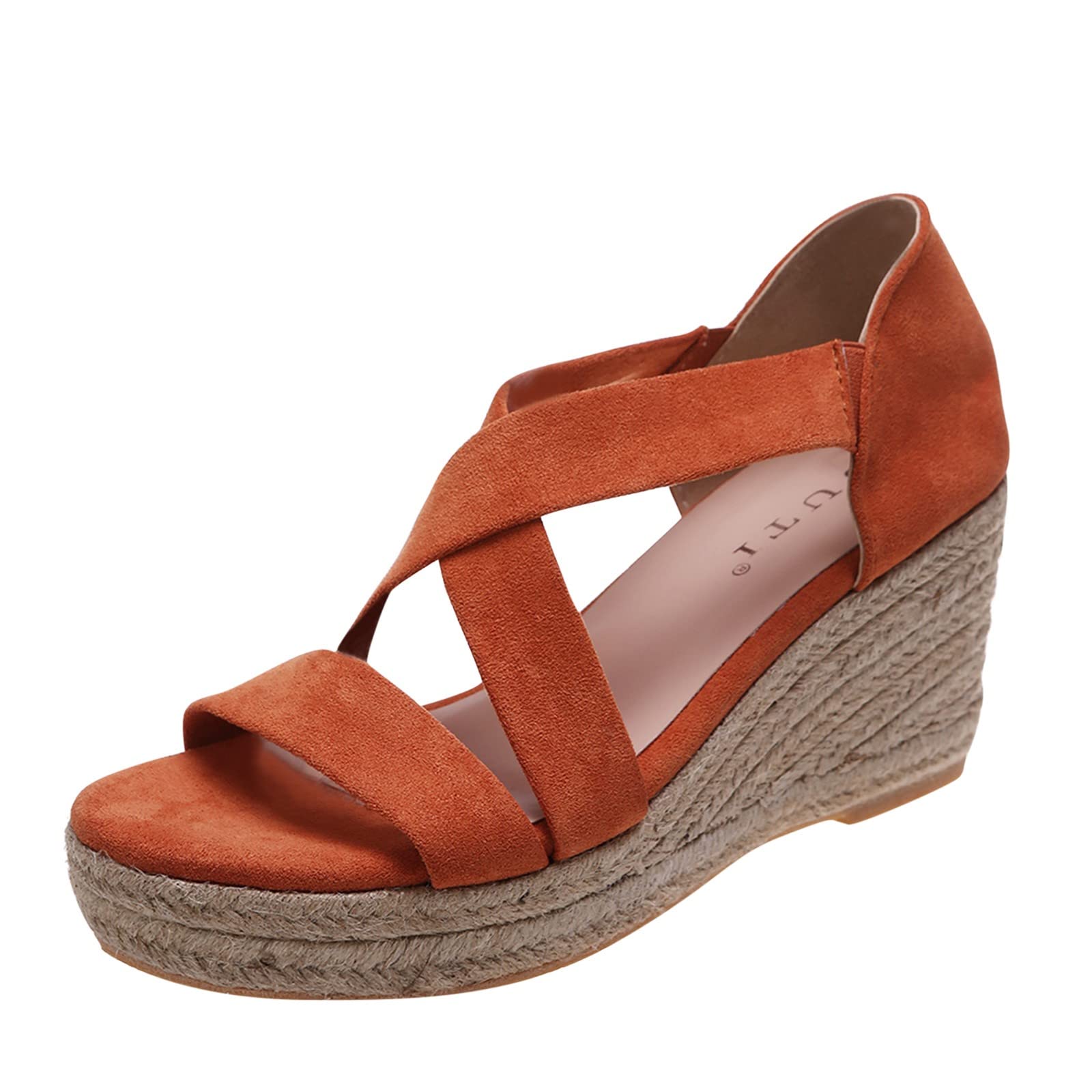 Women's Summer Fashion Wedge Heel Sandals - Open Toe Cross Strap Silver Platform Sandals for Wedding, Beach & Party Occasions