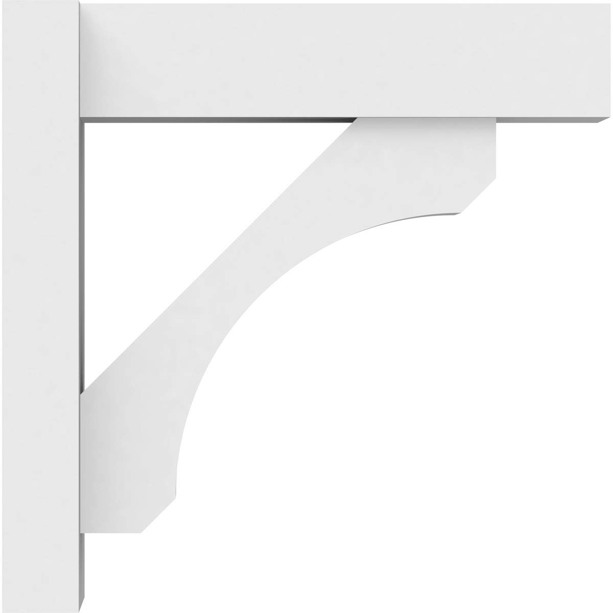 Ekena Millwork OUTP05X16X16LEC05 Legacy Architectural Grade PVC Outlooker with Block Ends - 5