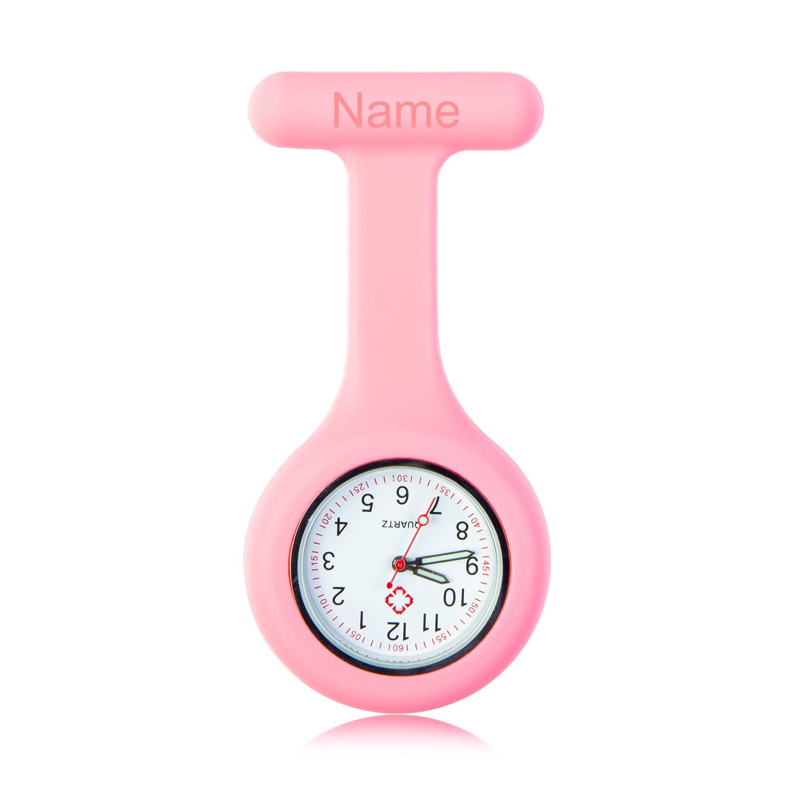 Custom Engraved Nurse Watch - Personalized Silicone Luminous Medical Watch with Clip & Second Hand - Perfect for Nurses, Doctors & Healthcare Professionals - Ideal for Hospital Shifts, Clinical Work & Medical Training