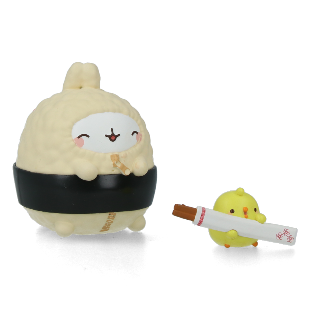Molang Yummies Series Display Set - 6pcs Kawaii Plush Toys for Anime Fans | Perfect for Bedroom Decor, Gift Giving & Anime Collections