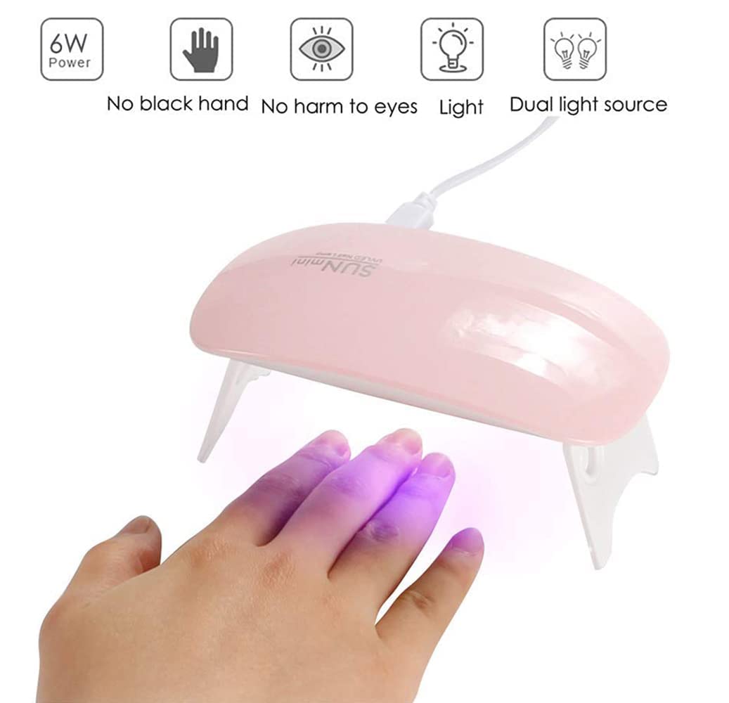 **USB LED UV Nail Polish Dryer & Curing Lamp - Portable Nail Paint Dryer Machine for Fingernails & Toenails - Perfect for Home, Salon, and Travel Use**
