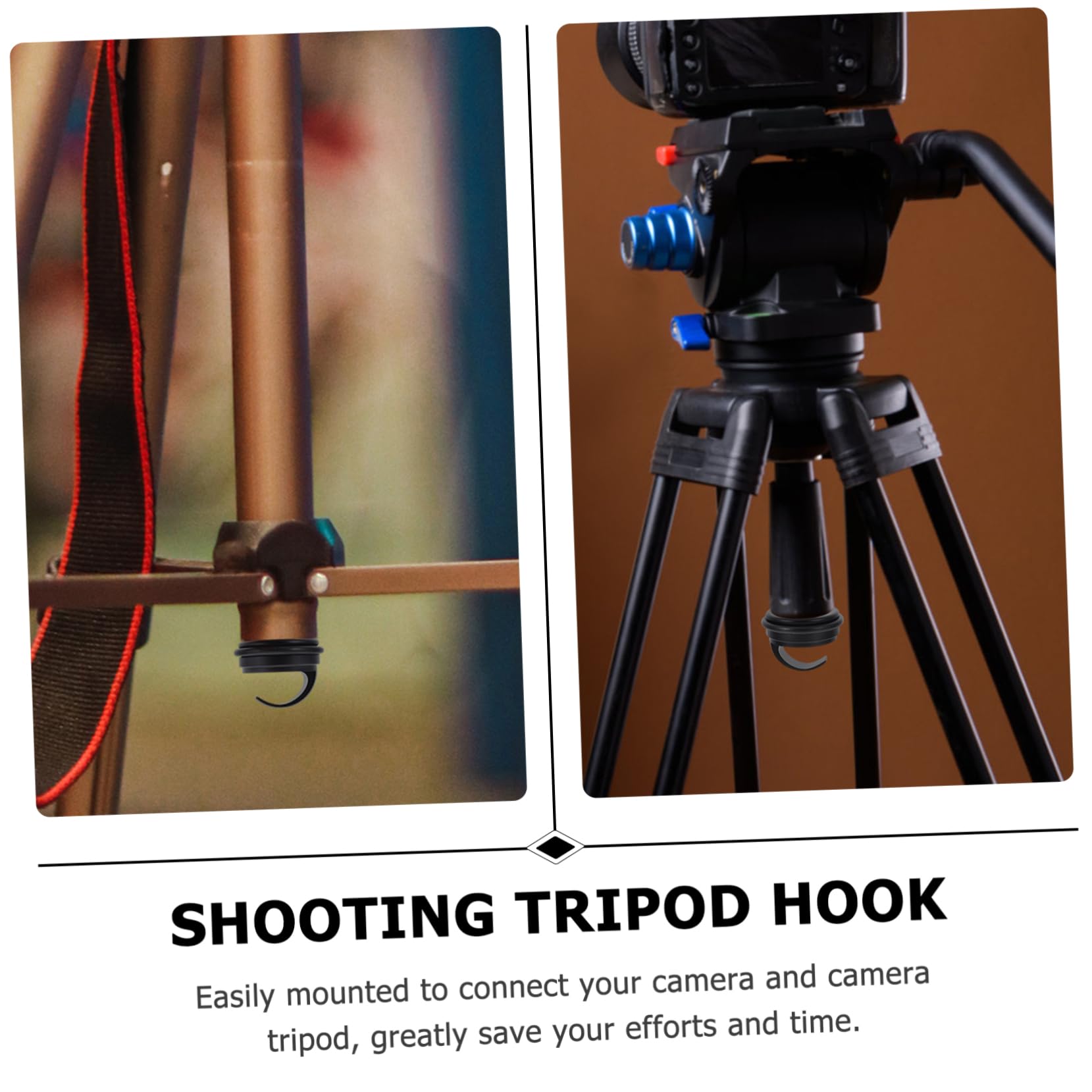 HOMSFOU Aluminum Alloy Camera Tripod Hook - Heavy Duty Tripod Stand Accessory for DSLR, Mirrorless & Video Cameras - Perfect for Travel, Vlogging & Outdoor Photography