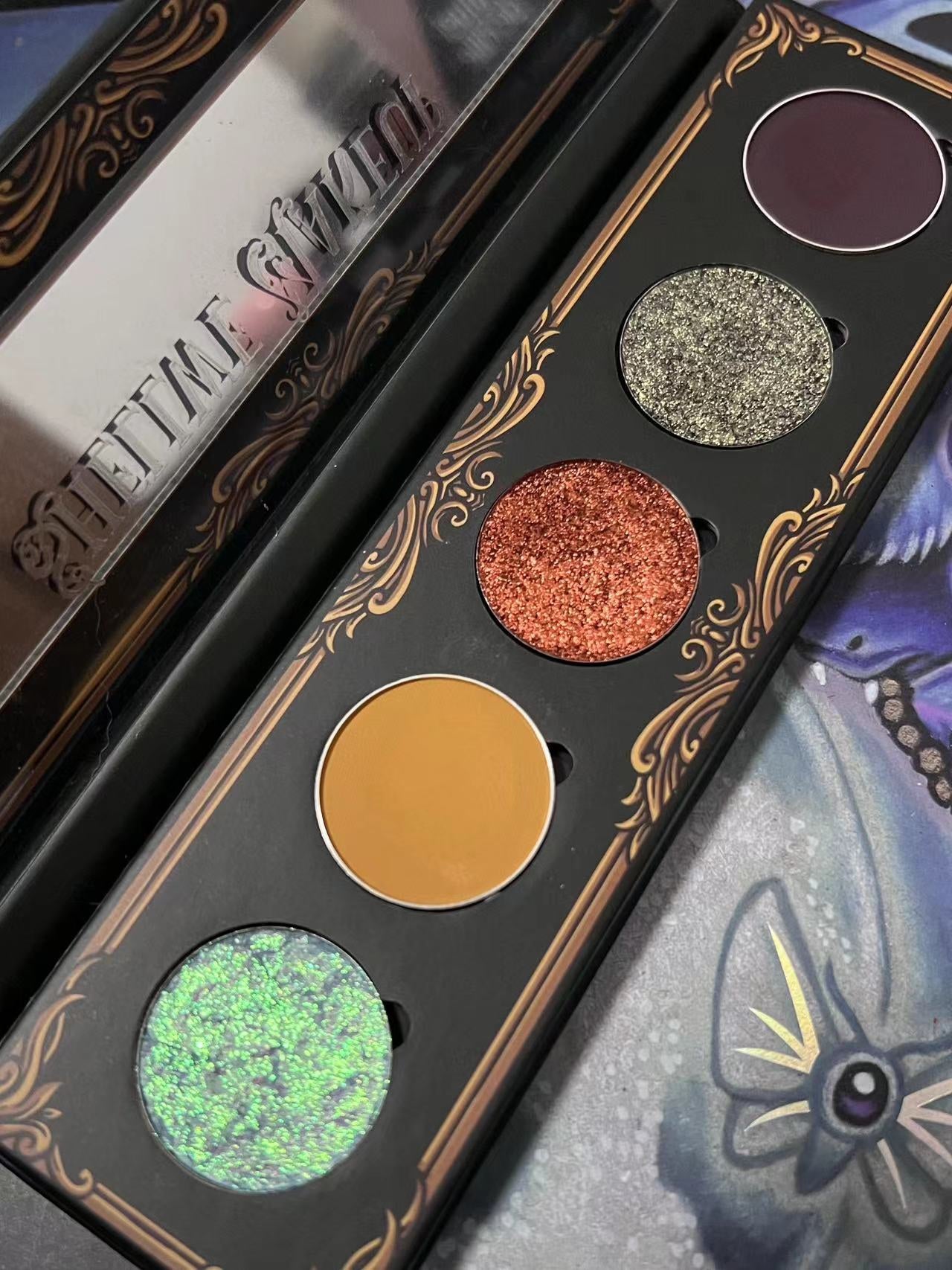 Shellwe Makeup Wulfa Sparkling Pearl Chameleon 5-Color Eyeshadow Palette - Wolf Palette for Party, Date Night & Special Occasions