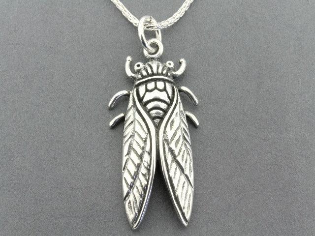 Sterling Silver Beetle Pendant Necklace with 60cm Chain - Elegant Jewelry for Women, Perfect for Gifts, Parties, and Everyday Wear