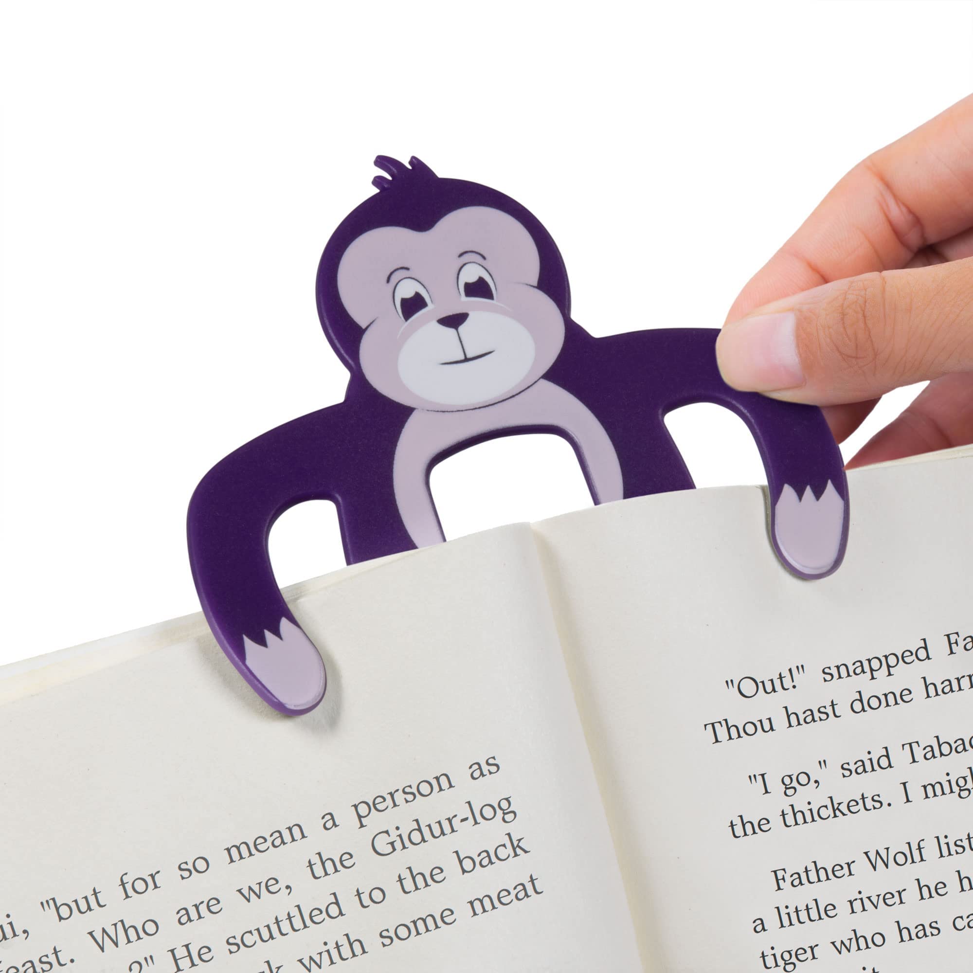 Page Pals Bookmark Holder - Premium Book & Music Sheet Clip for Reading in Bed, Office & Kitchen - Ideal Gift for Book Lovers (Ape Design) | Perfect for Cookbooks, Magazines & Novels