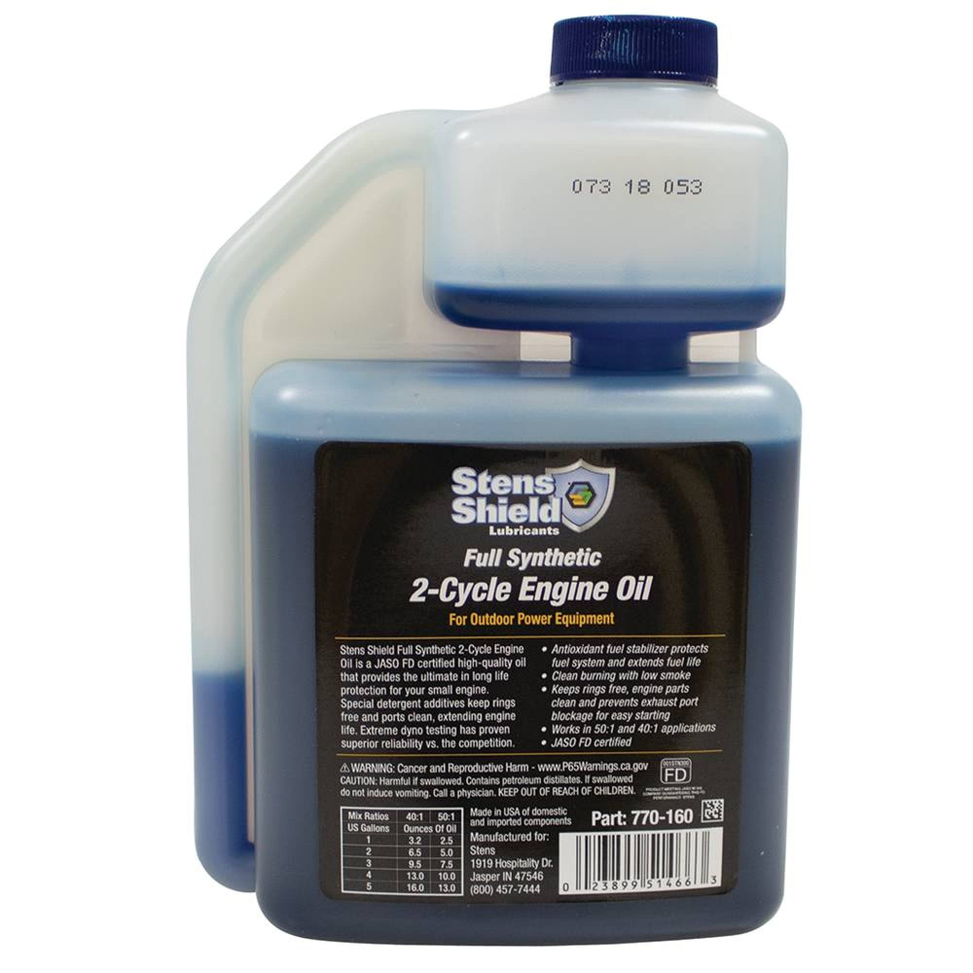 Stens New 2-Cycle Engine Oil 16oz - Universal Synthetic Blend for Lawn Mowers, Chainsaws & Outdoor Power Tools - High Performance Lubrication for Small Engines
