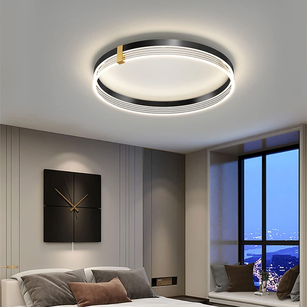 Luxury Flush Mount Ceiling Light - Modern LED Close-to-Ceiling Fixture with Remote Control, Dimmable 3000K-6500K for Living Room, Kitchen, Bedroom | Perfect for Home Lighting & Interior Decor