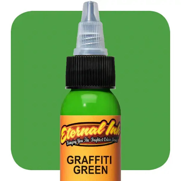 Graffiti Green - Premium Eternal Ink for Tattoo Artists & Body Art - Long-Lasting, Vibrant Color for Professional Tattoos & Permanent Makeup
