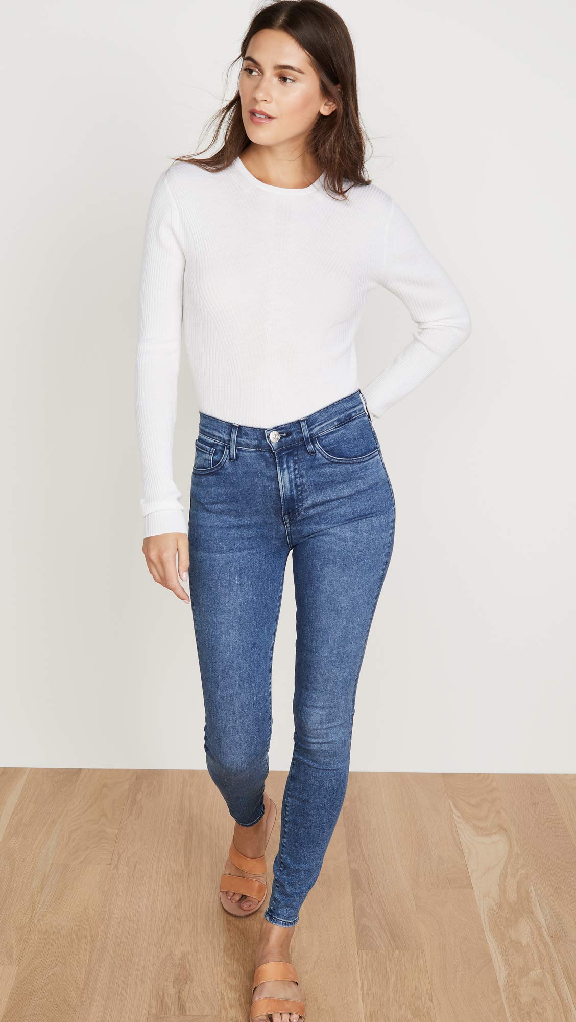 Women's 3-in-1 Kaia Skinny Jeans - Miles Blue Wash Size 24 | High-Stretch Denim Pants for Work, Casual & Night Out | Perfect for Office, Dating & Weekend Wear