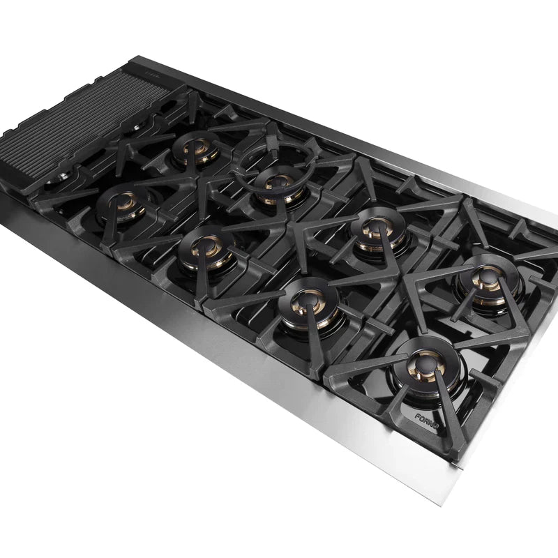 Forno 60 Inch Capriasca Dual Fuel Range with 240V Electric Oven - 10 Sealed Burners & 200,000 BTUs - Model FFSGS6187 - Perfect for Large Kitchens, Restaurants, and Catering Services