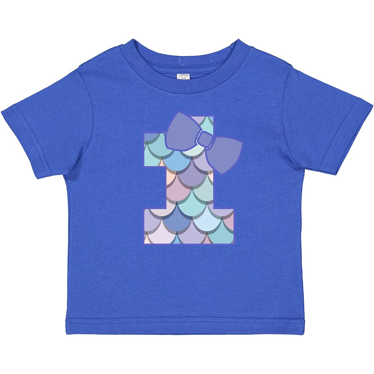 Inktastic 1st Birthday Mermaid Baby T-Shirt - Cute 1 Year Old Outfit for Girls, Toddler Birthday Party, Photo Shoot & Special Occasion Gift