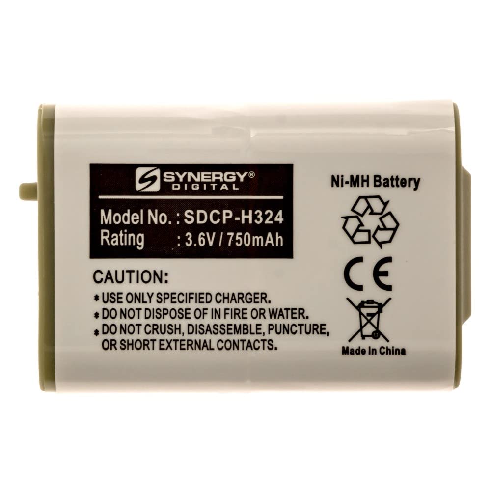 Synergy Digital Rechargeable Ni-MH 3.6V 750mAh Cordless Phone Battery Combo Pack (3-Pack) - Compatible with Panasonic KX-TCA256 Phones - Ultra High Capacity for Long-Lasting Performance - Perfect for Home & Office Cordless Phones